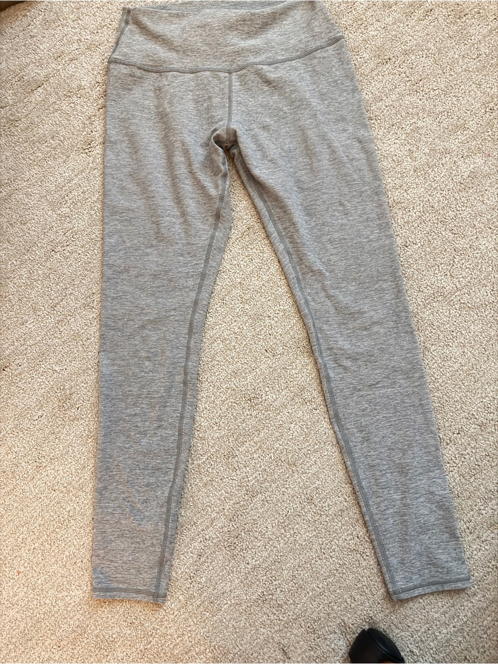 ALO Yoga Womens Light Gray High-Waist Leggings